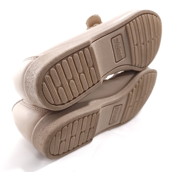 Softspots Leather Mary Jane Weaved Loafer Beige Cottage Core Sz 6.5 - Picture 9 of 9